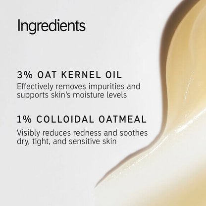 Ingredients of The INKEY List Oat Cleansing Balm: 3% oat kernel oil and 1% colloidal oatmeal for gentle skin cleansing.