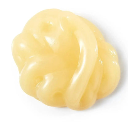 The INKEY List Oat Cleansing Balm texture in a creamy yellow formulation, ideal for gentle cleansing and hydration.