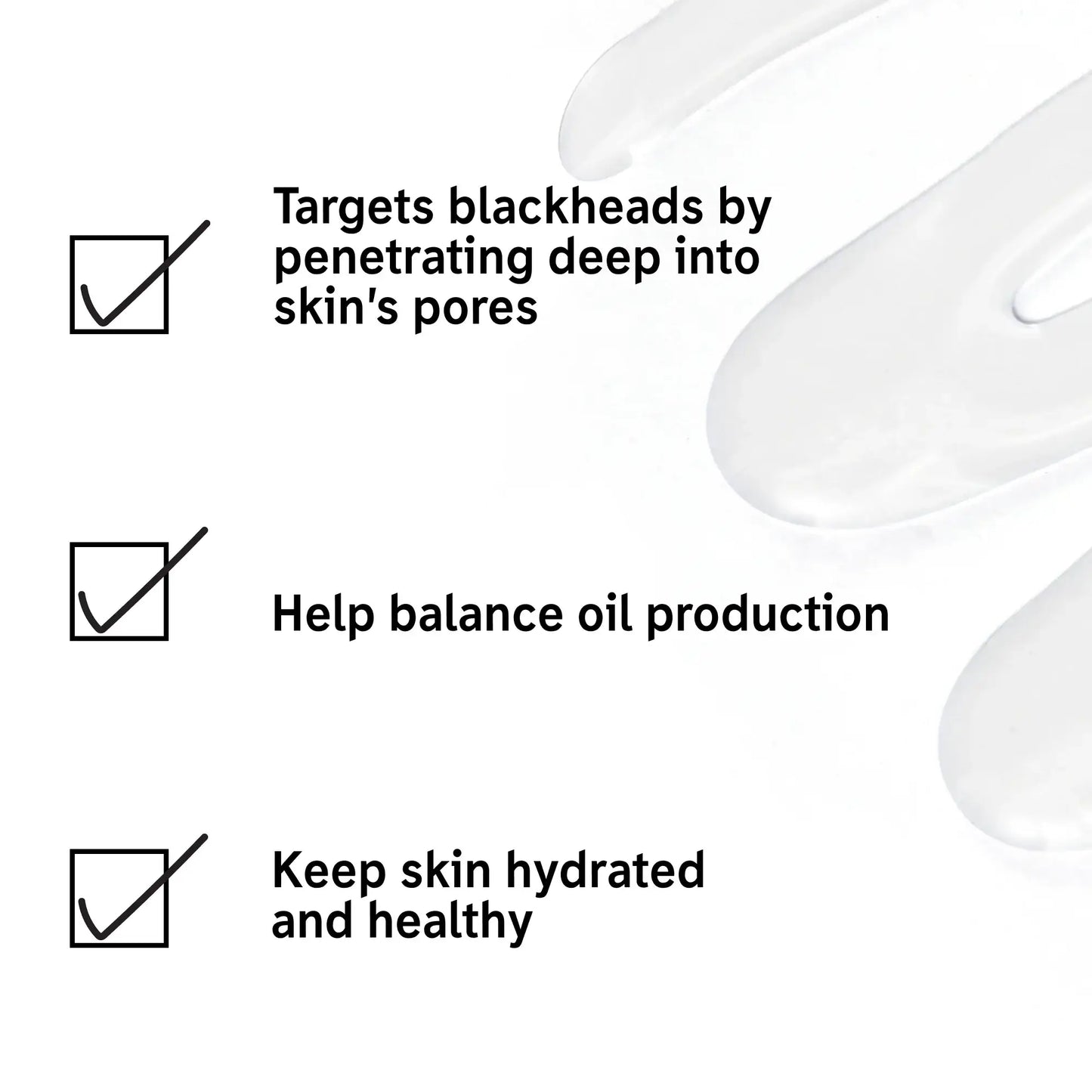 Key benefits of The INKEY List Oily Skin Solution: targets blackheads, balances oil, keeps skin hydrated.