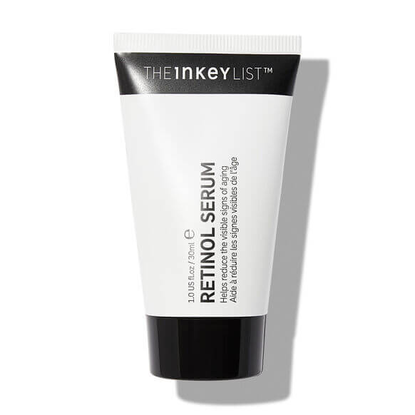The INKEY List Retinol Serum 30ml tube for youthful skin, reduces fine lines with retinol and squalane.