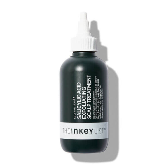 The INKEY List Salicylic Acid Exfoliating Scalp Treatment bottle for healthy hair and scalp rejuvenation.