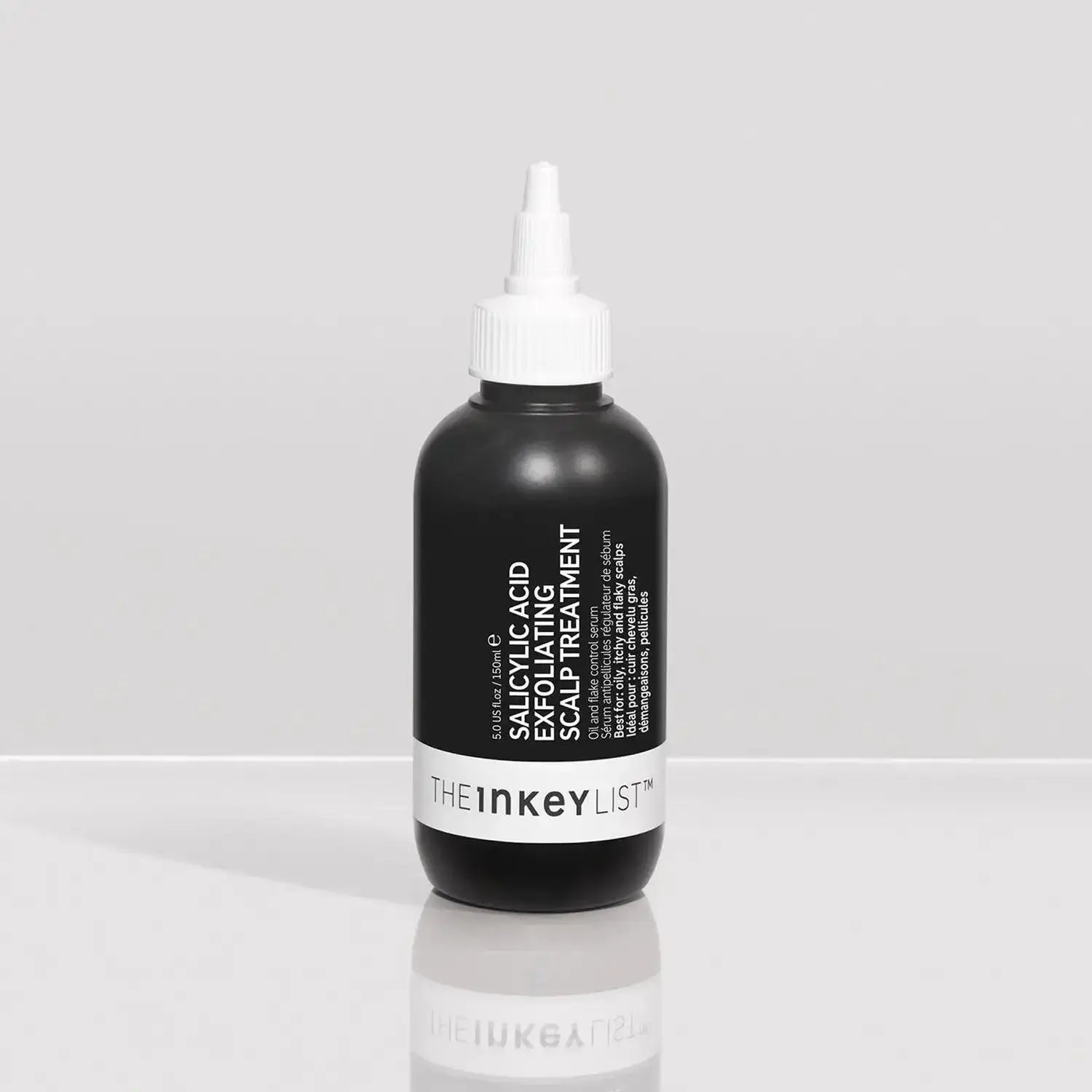 The INKEY List Salicylic Acid Exfoliating Scalp Treatment 150ml bottle for healthy hair and scalp rejuvenation.