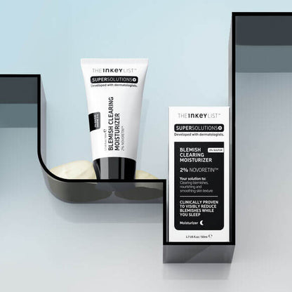 The INKEY List SuperSolutions 2% Novoretin Blemish Clearing Moisturiser 50ml in stylish packaging.