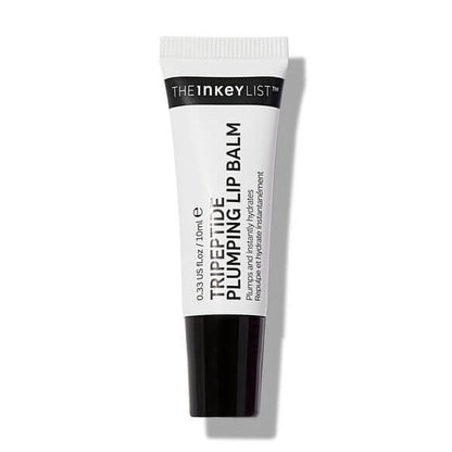 The INKEY List Tripeptide Plumping Lip Balm 10ml tube for enhanced lip volume and hydration.
