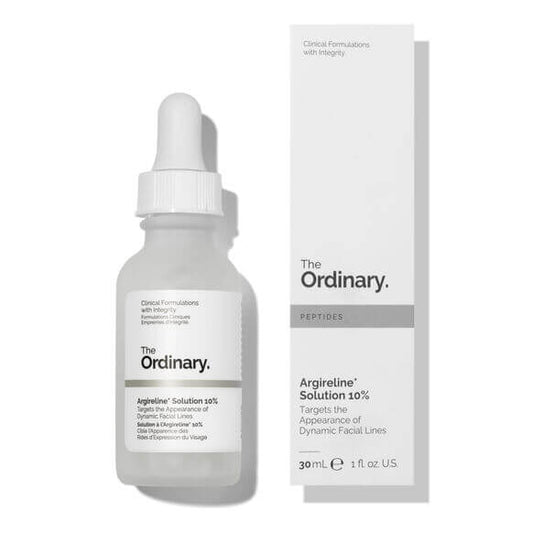 The Ordinary Argireline Solution 10% 30ml serum for reducing dynamic facial lines and revitalizing skin.