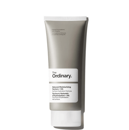 The Ordinary Natural Moisturising Factors + HA hydrating cream in a tube, designed for deep skin hydration.