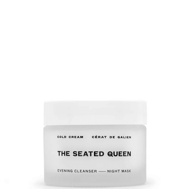 The Seated Queen Cold Cream 50ml in a sleek jar, designed for evening cleansing and night masking.
