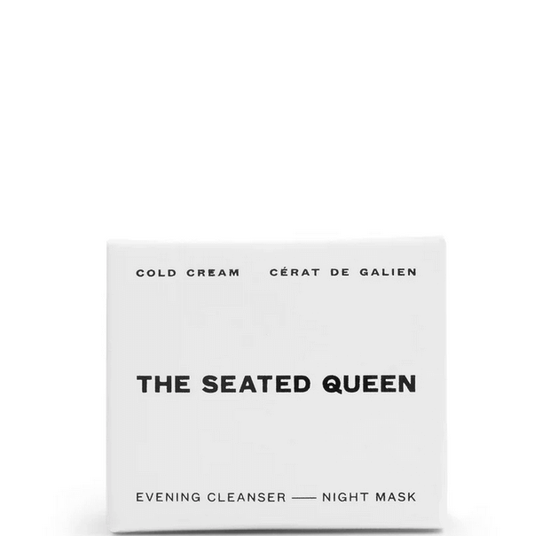 The Seated Queen Cold Cream 50ml packaging, a luxurious evening cleanser and night mask for rejuvenating skincare.
