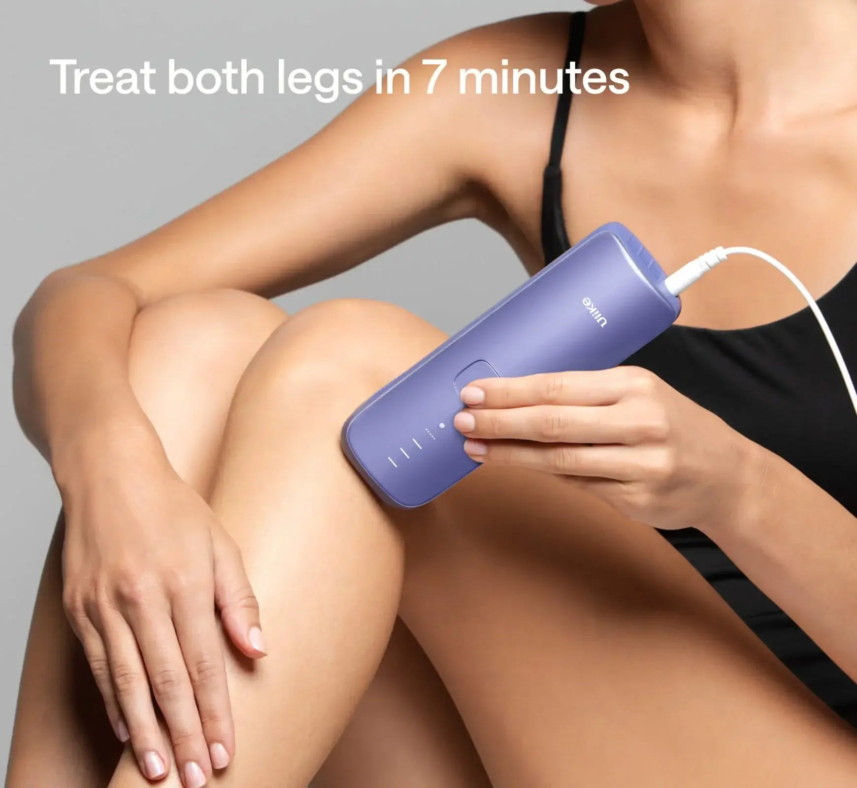 Ulike Air 3 IPL Hair Removal Device for quick hair removal, treating both legs in just 7 minutes.