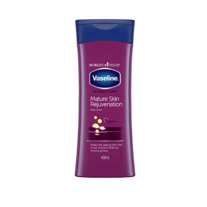 Vaseline Intensive Care Mature Skin Rejuvenation Body Lotion 400 ml, heals and nourishes dry, mature skin for a healthier appearance.