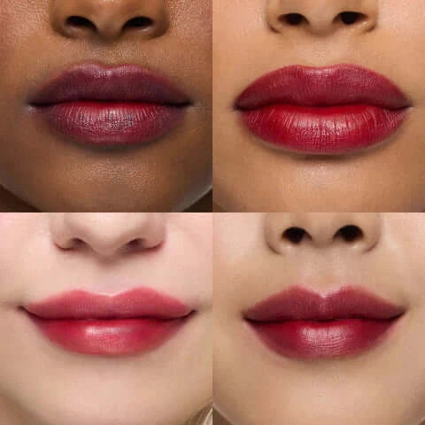 Wonderskin Wonder Blading Lip Stain Masque displayed on diverse lips for long-lasting beauty and vibrant color.