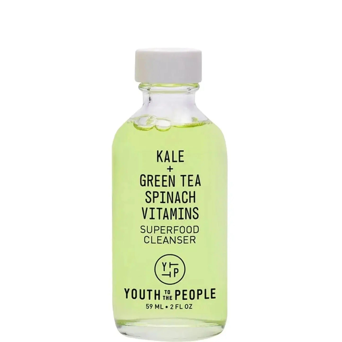Youth To The People Superfood Cleanser 59ml bottle with kale, green tea, and spinach ingredients.