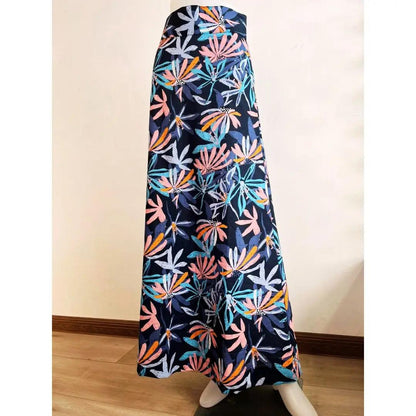 Tropical print Floral Paneled Skirt Modern & Modest