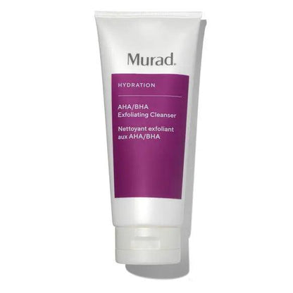 Murad Hydration AHA/BHA Exfoliating Cleanser 60ml, hydrating formula for physical and chemical exfoliation.
