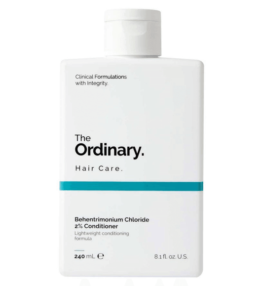 The Ordinary Behentrimonium Chloride 2% Conditioner 240ml bottle for lightweight, silky hair care.