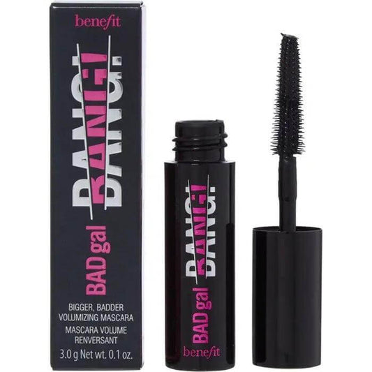 Benefit Badgal Bang Mascara in Black 3g packaging with brush for massive volume and 36-hour wear.