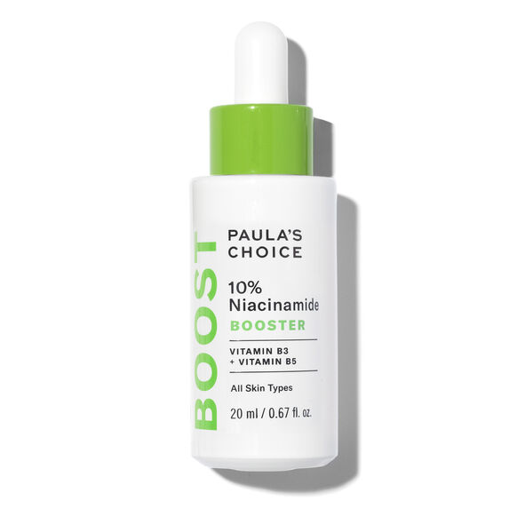 Paula's Choice 10% Niacinamide Booster 20ml serum for aging skin, reduces pores and wrinkles, suitable for all skin types.