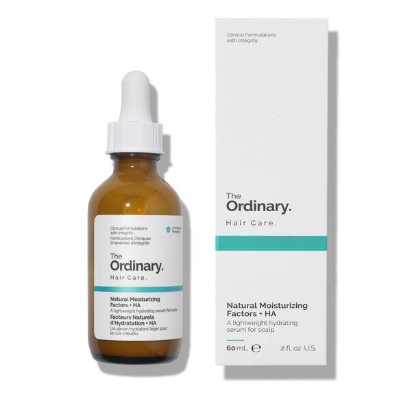 The Ordinary Natural Moisturizing Factors + HA for Scalp 60ml hydrating serum and packaging