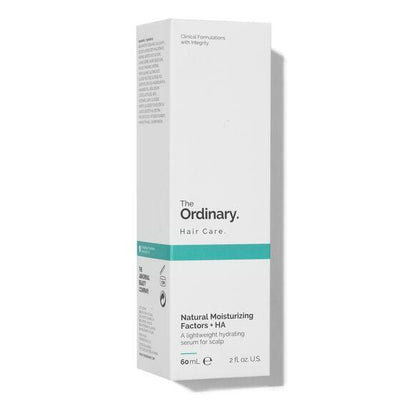 The Ordinary Natural Moisturizing Factors + HA for Scalp 60ml hydrating scalp serum in packaging.