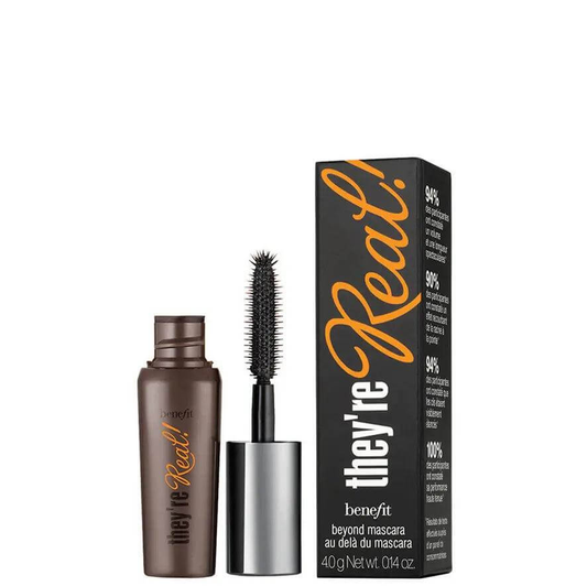 Benefit They're Real Lengthening Mascara 3ml in Jet Black with custom brush for enhanced lash length and volume.