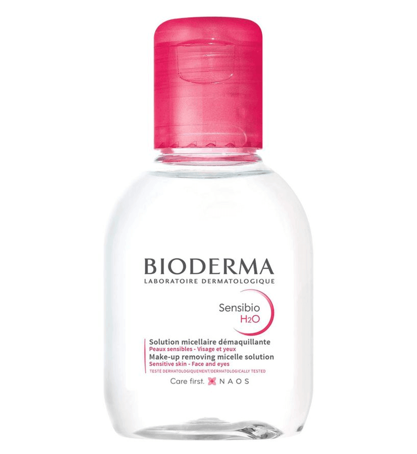 Bioderma Sensibio H2O Micellar Water 100ml for sensitive skin, gentle makeup remover and cleanser.