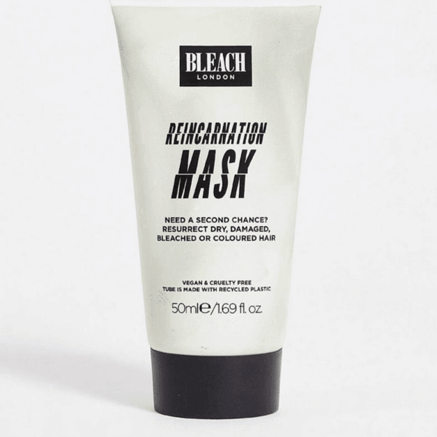 Bleach London Reincarnation Mask 50ml for repairing and hydrating dry, damaged, bleached or coloured hair.