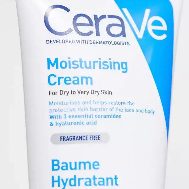 CeraVe Moisturising Cream 50ml, hydrating cream for dry skin, enriched with ceramides and hyaluronic acid.