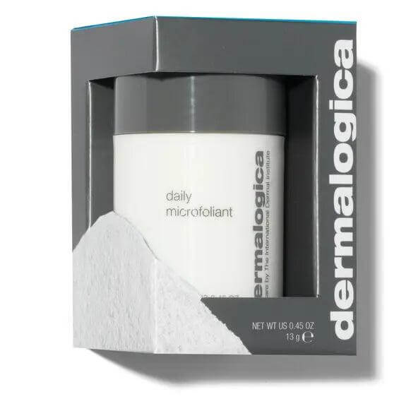 Dermalogica Daily Microfoliant 13g packaging showcasing a skin exfoliating treatment in a sleek design.