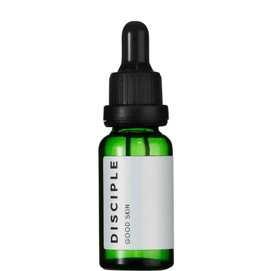 Disciple Good Skin Face Oil-Serum 20ml in a green dropper bottle for skin brightening and nourishment.