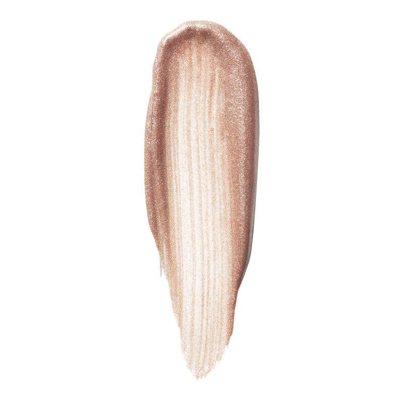 Swatch of e.l.f Halo Glow Blush Beauty Wand in a radiant, shimmery brown hue, showcasing its luminous finish.