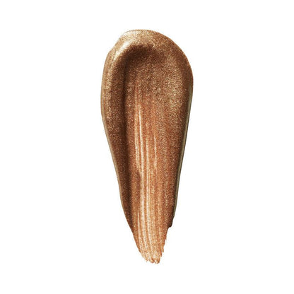 Swatch of e.l.f Halo Glow Blush Beauty Wand in a shimmering bronze shade, showcasing its radiant and luminous finish.