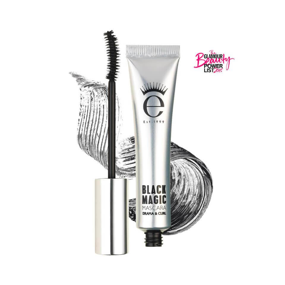 Eyeko Black Magic Mascara tube and brush showcasing volume and definition for dramatic lashes.