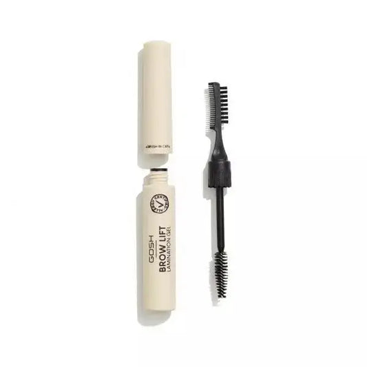 GOSH Copenhagen Brow Lift gel with brush for brow lamination, enhancing appearance and shaping brows effectively.