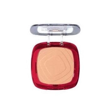 L'Oreal Paris Infallible 24H Fresh Wear Powder Foundation in 245 Golden Honey, showcasing its smooth texture and compact design.