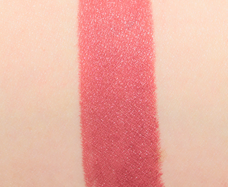 Swatch of MAC Satin Lipstick in Twig, showcasing a warm-toned medium-dark mauve with a satin finish.