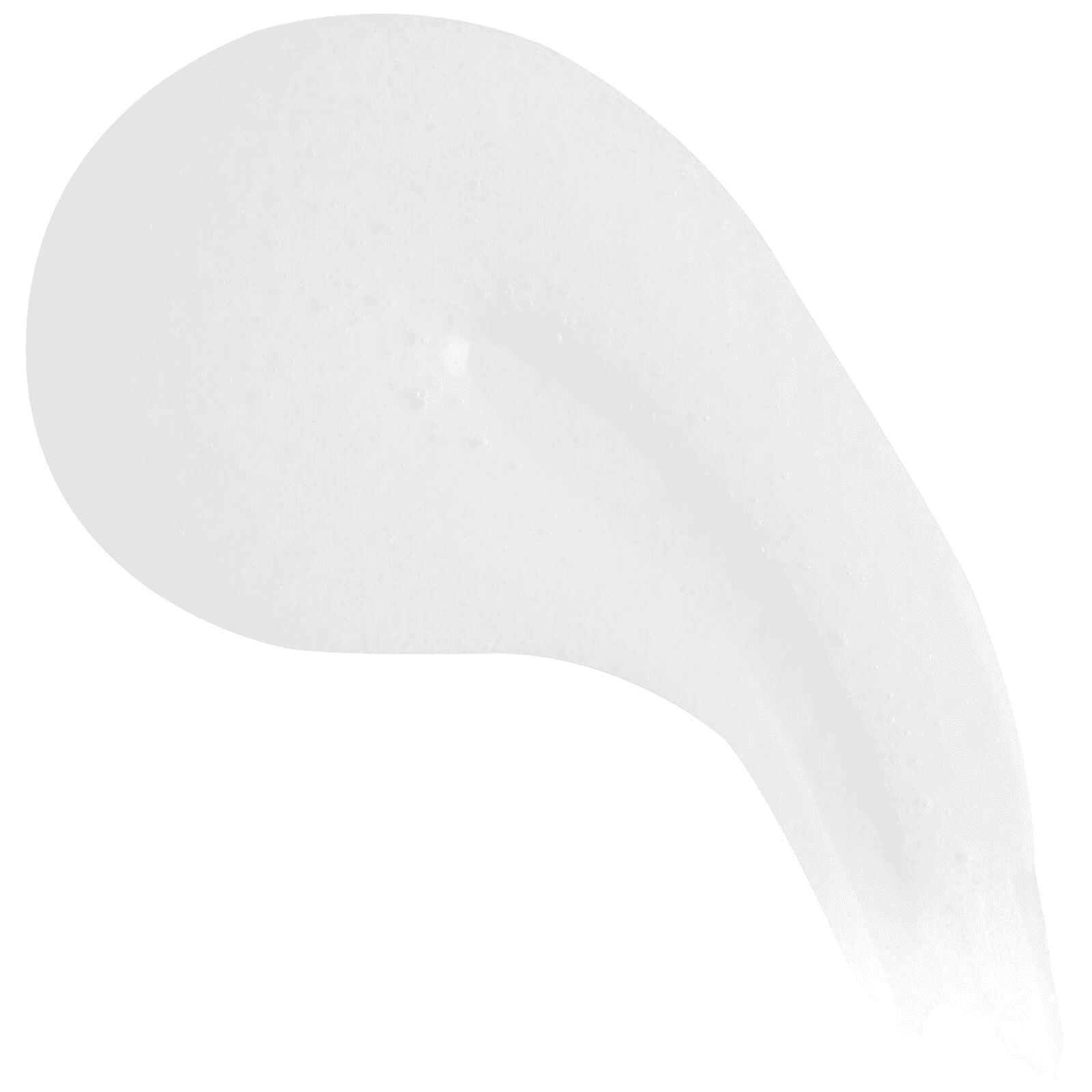 Makeup Revolution Swatch of dark lip gloss in a teardrop shape, showcasing rich color and smooth texture for high-shine lips.