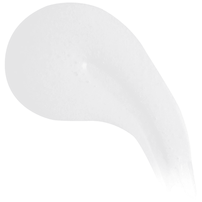 Makeup Revolution Swatch of dark lip gloss in a teardrop shape, showcasing rich color and smooth texture for high-shine lips.