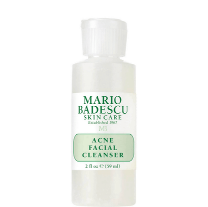 Mario Badescu Acne Facial Cleanser in a 2 oz bottle, ideal for blemish-prone skin and deep cleansing.