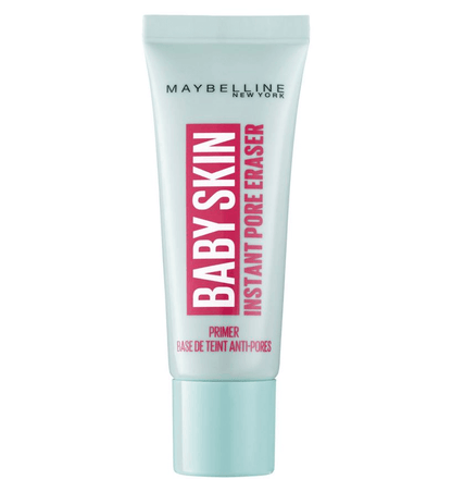 Maybelline Baby Skin Instant Pore Eraser Primer, blurs pores for a smooth matte finish and perfect base before makeup.