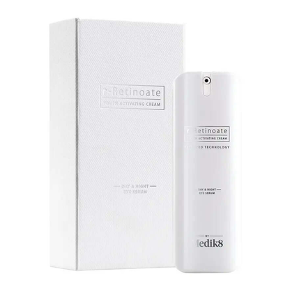 Medik8 R-retinoate Day & Night Eye Serum in packaging, 15ml, designed to reduce signs of ageing around the eyes.