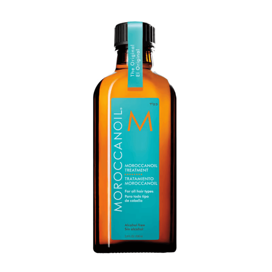 Moroccanoil Treatment 100ml bottle for all hair types, lightweight, conditioning, and styling product.