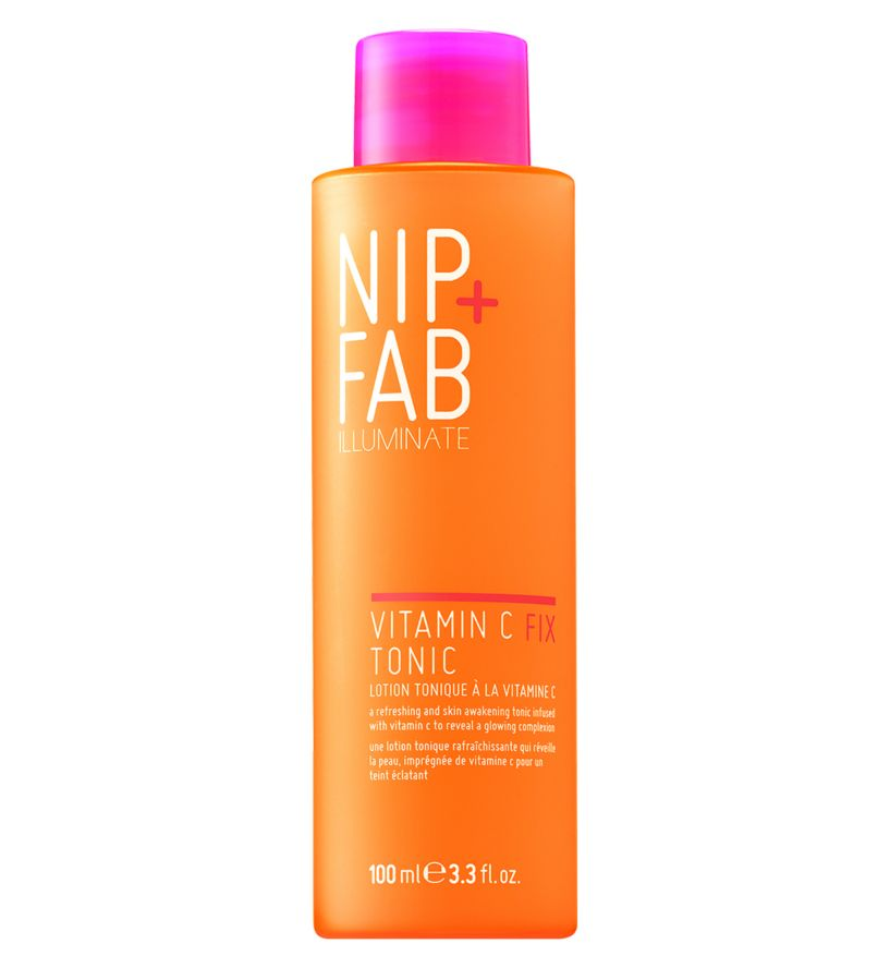 Nip & Fab Vitamin C Fix Tonic 100ml bottle for radiant skin, hydration, and gentle exfoliation.