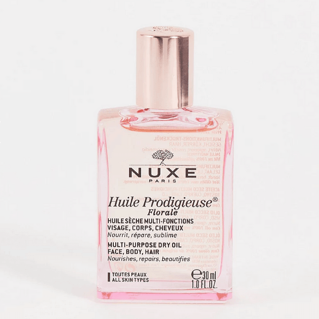 NUXE Huile Prodigieuse® Florale 30ml bottle - multi-purpose dry oil for face, body, and hair, nourishing with floral scent.