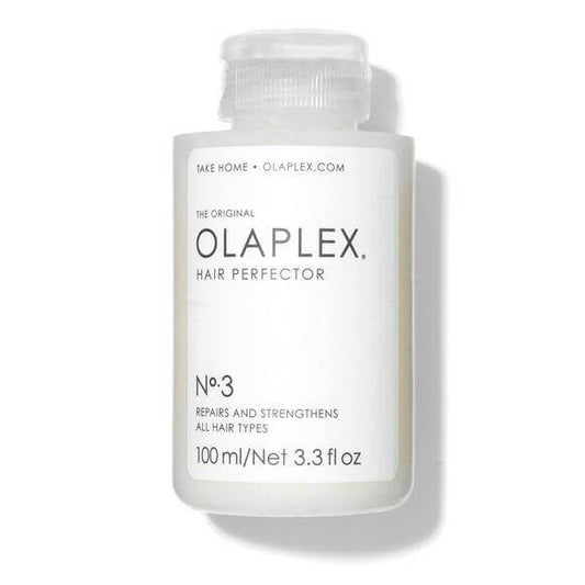 Olaplex No. 3 Hair Perfector 100ml bottle, strengthens and repairs all hair types, targeted hair treatment.