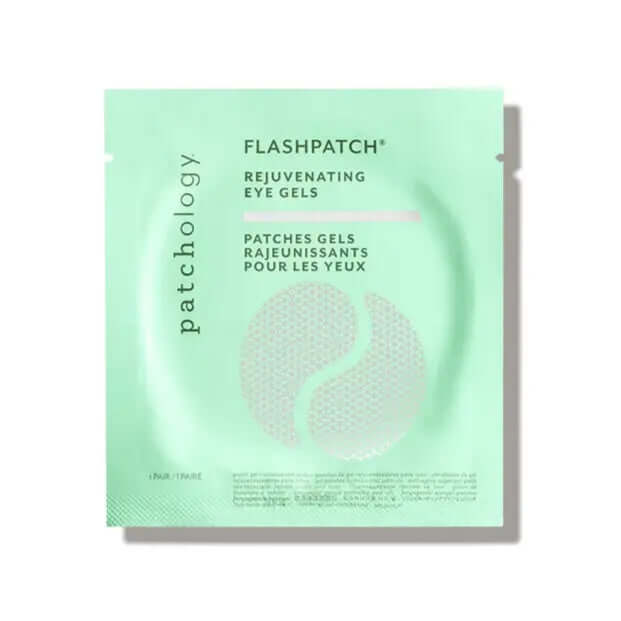 Patchology Flashpatch Rejuvenating Eye Gel mask for puffiness, fatigue, and dryness with soothing ingredients.