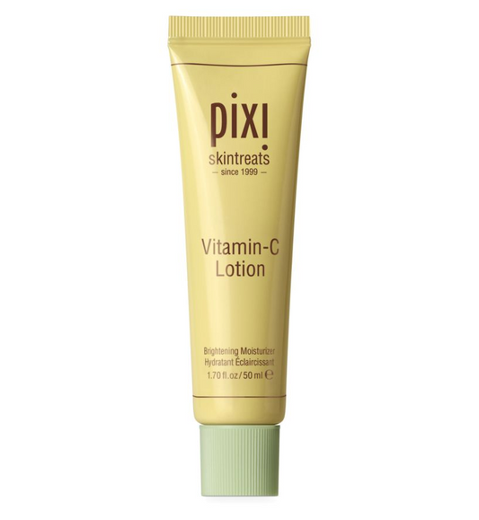 PIXI Vitamin-C Lotion 50ml tube for skin brightening and hydration with antioxidant properties.