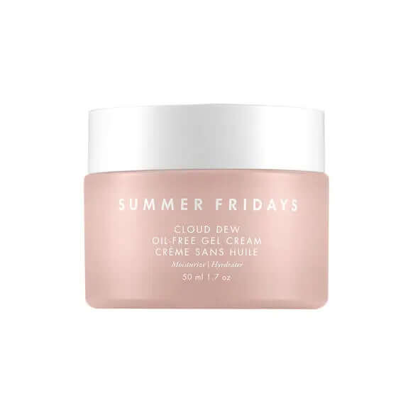 Summer Fridays Cloud Dew Oil-Free Gel Cream 50ML in sleek container for hydration and improved skin texture.