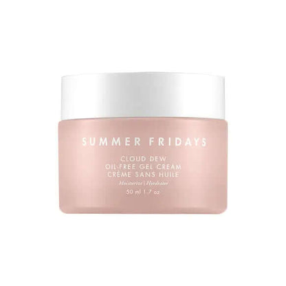 Summer Fridays Cloud Dew Oil-Free Gel Cream 50ML in sleek container for hydration and improved skin texture.