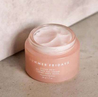 Summer Fridays Cloud Dew Oil-Free Gel Cream 50ML moisturizing skincare product in a jar.