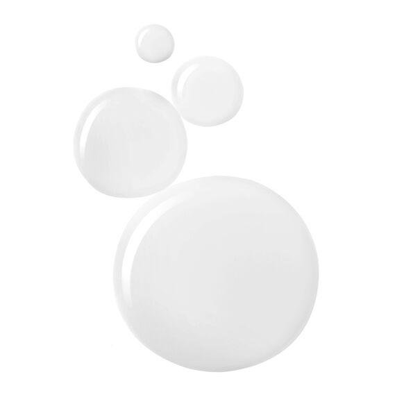 White droplets of hydrating serum representing The Ordinary Scalp Moisturizing Factors.